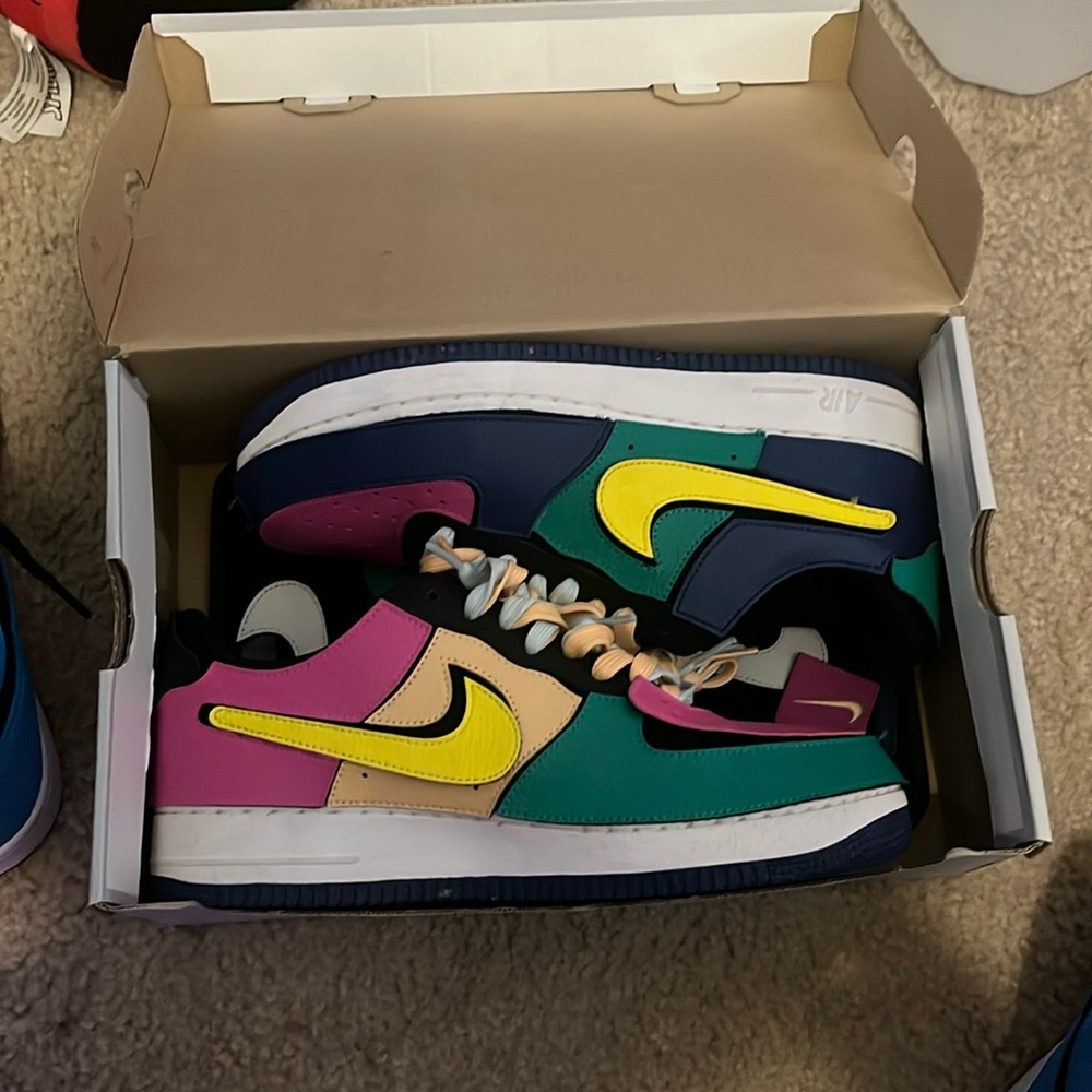 Nike af1 velcro multi color